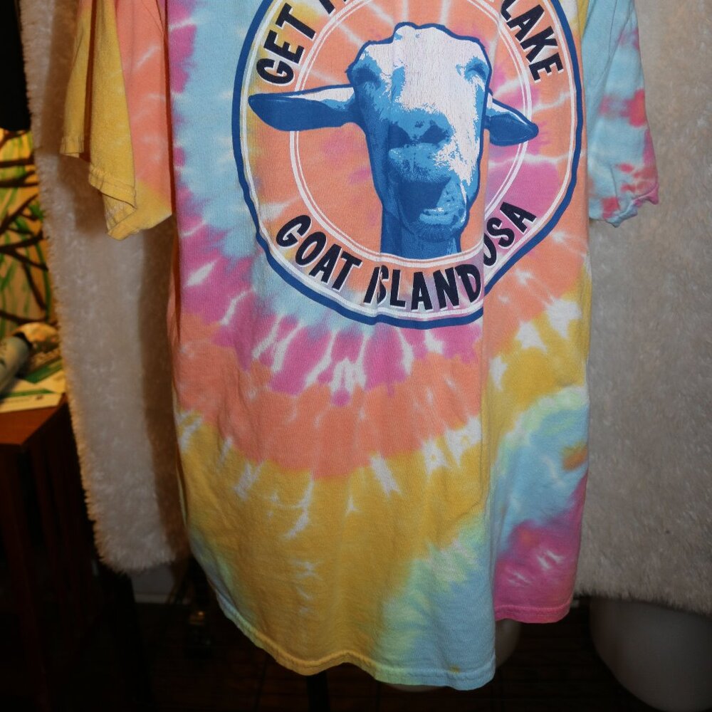 Gildan ladies XL Lake Martin Alabama Goat Island tee shirt 100% cotton - Picture 8 of 8